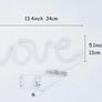 LOVE Pink Neon Light Pink Lamp LED Neon Sign with 4 Hooks, Pink Neon Light Sign for Bedroom Wall Decor Battery/USB Operated LED LOVE Sign Wedding Sign for Valentine's Day Girlfriend Gift (FREE POSTAGE) Image 3