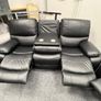 Rita Black Leather Manual Recliner Sofa Image 4