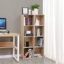 _Wooden Bookcase, 4 Tier Shelf, 8 Compartments, Wardrobe, Closet, Home, Office, Light Oak Colour Image 3