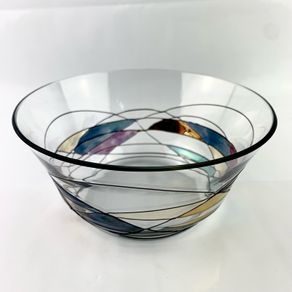 Vintage Tiffany style glass bowl from K&K styling