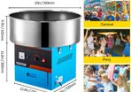 Electric Cotton Candy Machine Commercial Sugar Candy Floss Maker Temperature Controls for Party Festival Carnival Home DIY