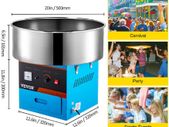 Electric Cotton Candy Machine Commercial Sugar Candy Floss Maker Temperature Controls for Party Festival Carnival Home DIY