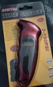 Digital Tyre Pressure Gauge Red