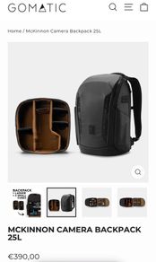 Gomatic Peter McKinnon Camera Backpack 25L with Ladder and Large Cube