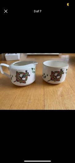 Vintage Carrigaline Pottery Miniature Jug and Sugar Bowl