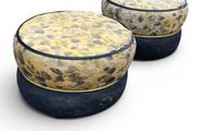 Vintage Pouffes x 2 - Leopard Print