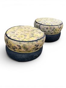 Vintage Pouffes x 2 - Leopard Print