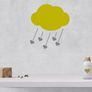 Cloud Wall Decal, Cloud Wall Art  Heart Wall Decal, Heart Drop, Wall Art Decal, Large Cloud Decal, Cloud Sticker, Nursery Wall Decal, Child's Room Wall Decal Image 2
