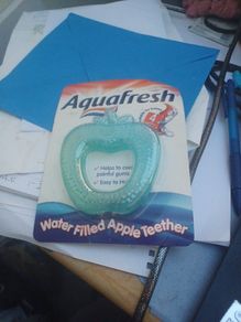 Aquafresh water filled apple teether