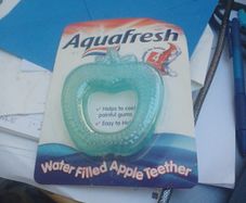 Aquafresh water filled apple teether