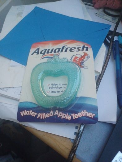 Aquafresh water filled apple teether