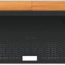 Adjustable Table Top, Coffee / Dining table  Coffee Table with Steel Frame, Dining Table Garden Furniture, Black Poly Rattan Acacia Wood Image 5