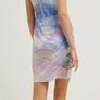 Ted Baker blue city scape bodycon dress Image 2