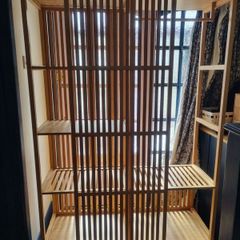 Two IKEA NORDKISA Bamboo Wardrobes Sliding Door  Great Condition