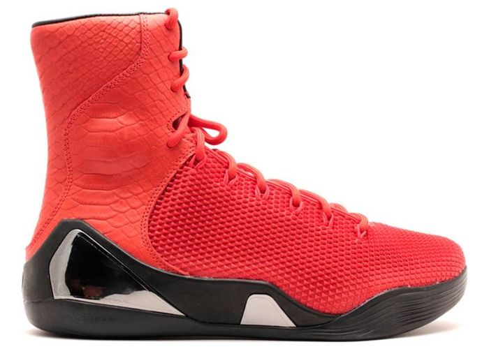 Nike Kobe 9 High Krm Red Mamba Qs Snakeskin Uk 11/ Us 12 Deadstock