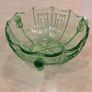 Vintage Stolzle Art Deco Green Glass Bowl 22cm Uranium glass Image 4