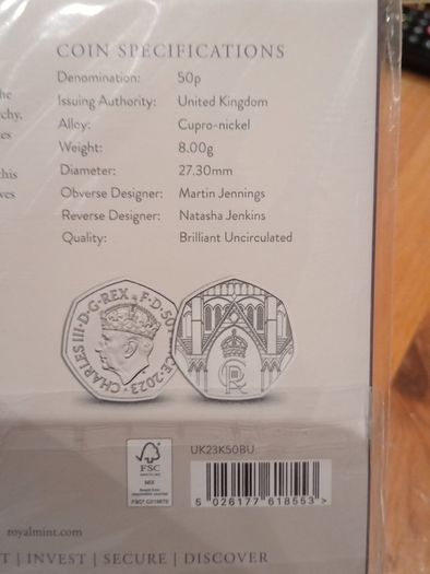 The Coronation of His Majesty King Charles 3rd, 50p pack