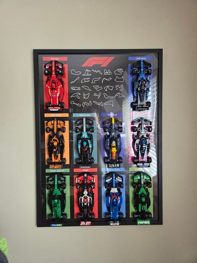 Lego F1 speed champion wall display