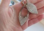 Silver pendant with rhinestones