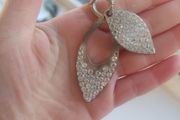 Silver pendant with rhinestones