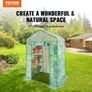 4.6 x 2.4 x 6.7 ft Greenhouse with Shelves, Set Up in Minutes, High Strength PE Cover with Doors & Windows and Steel Frame, Suitable for Planting and Storage, Green Image 5