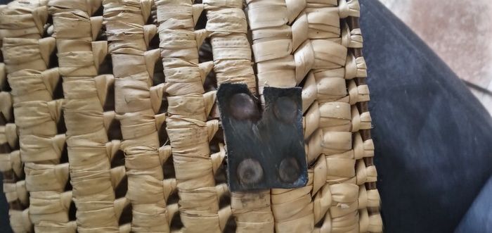 Vintage Woven Palm Leaf Trunk
