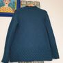 IrelandsEye teal wool cable knit cardigan size xl Image 9