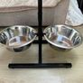 dog bowls and stand Image 3