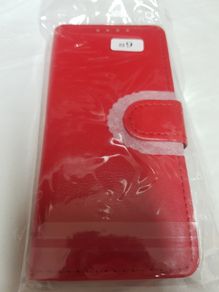 Red Leather book case Mobile Phone for Samsung galaxy S9