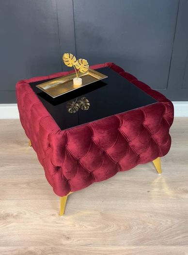 Red velvet coffe table
