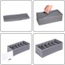_Storage Box for Underwear, Drawer Organiser, Wardrobe Drawers Divider for Socks, Bras and Ties, Folding Fabric Box for Wardrobe Set of 4 Image 5