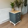 Upcycled Solid Wood Bedside Locker Pair Modern Rustic Finish Image 7