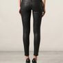 7 for All Mankind Black High Waist Glossy Coating Crystal Gunmetal Skinny Jeans Sz 26 (Fit 8UK) - Rrp 240 (New) Image 2