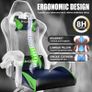 Gaming Armchair with Headrest and Lumbar Support, Ergonomic Gaming Chair for Gaming Room, Teenagers, Adult Green Image 4