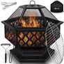 Fire Bowl with Spark Protection & Grill Grate4-in-1 fire bowl as a fireplace, grill with coal grate or as a drink pot Image 2