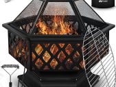 Fire Bowl with Spark Protection & Grill Grate4-in-1 fire bowl as a fireplace, grill with coal grate or as a drink pot