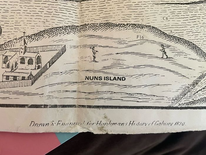 Facsimile reproduction of 19th century Galway map