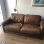 Brown Leather Sofa Image 3