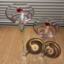 Glass Candle Holder and Candles x 2 Image 4