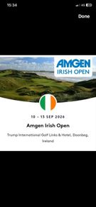 Irish open golf Friday sept 11th