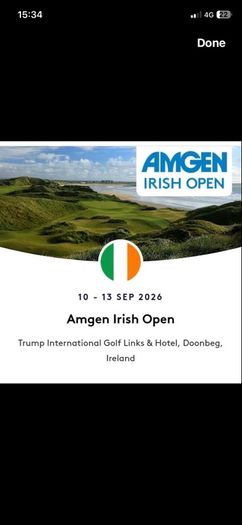 Irish open golf Friday sept 11th
