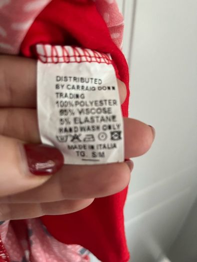 Red halter neck dress