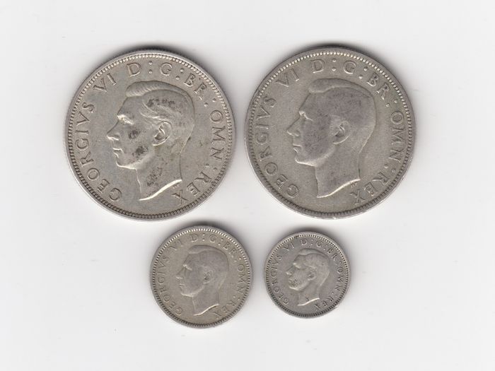 1/2 Troy Once(15.55 grams approx) of G.B. 50% (31.1 grams approx) silver coins (no.G4)