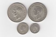 1/2 Troy Once(15.55 grams approx) of G.B. 50% (31.1 grams approx) silver coins (no.G4)