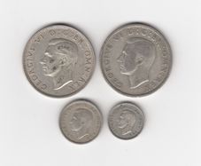1/2 Troy Once(15.55 grams approx) of G.B. 50% (31.1 grams approx) silver coins (no.G4)