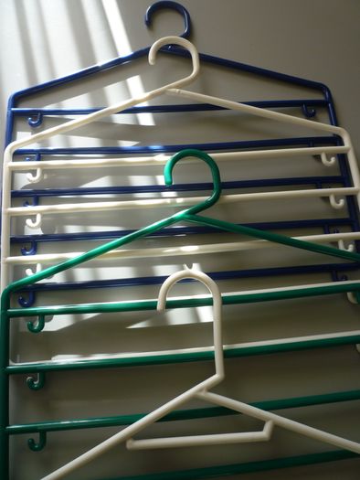 COAT HANGERS & 5 x TROUSER RACKS. Clothes Hangers  Jacket Top Trousers hangers. 6 colours.