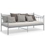 Sofa Bed Frame Grey Metal 90x200 cm Image 4