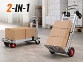 Aluminum Hand Truck 2 in 1 Heavy Duty Folding Dolly Cart 181kg Capacity