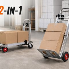 Aluminum Hand Truck 2 in 1 Heavy Duty Folding Dolly Cart 181kg Capacity