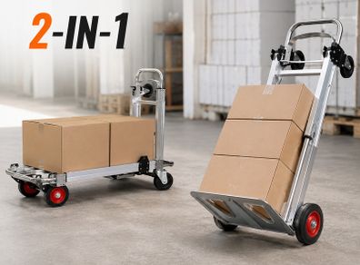 Aluminum Hand Truck 2 in 1 Heavy Duty Folding Dolly Cart 181kg Capacity